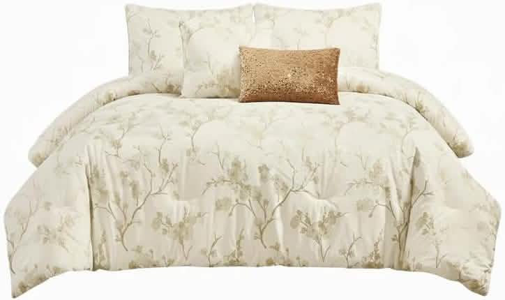 Floral 5-Piece Comforter Set - Farmhouse Bed in a Bag