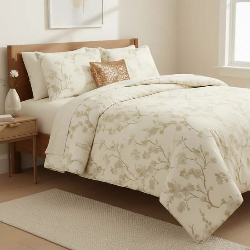 Floral 5-Piece Comforter Set - Farmhouse Bed in a Bag