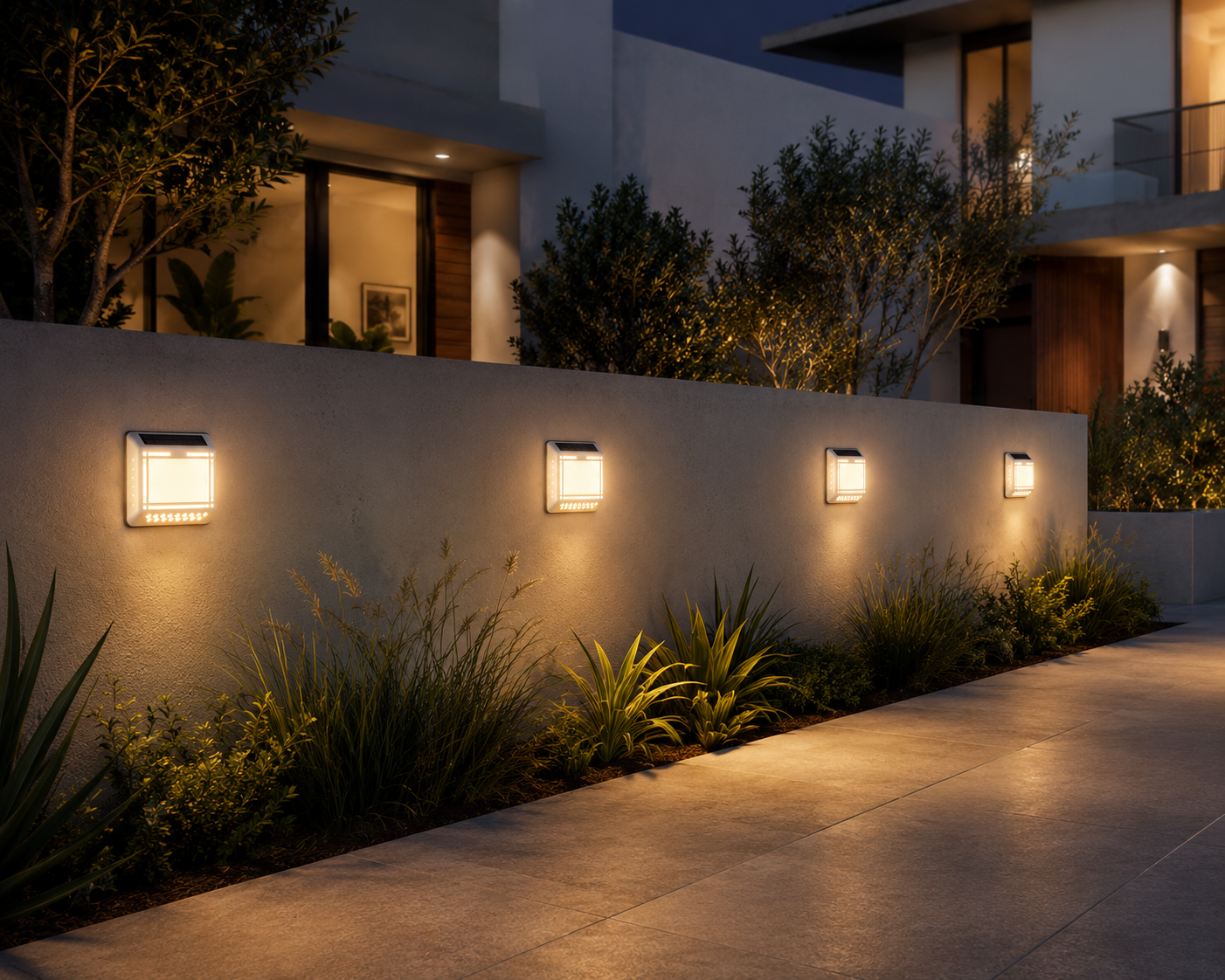 Solar LED Address Sign – Waterproof House Number Plaque, Customizable Numbers & Letters, Auto Dusk-to-Dawn Light, 8.1 x 6.9 Inches