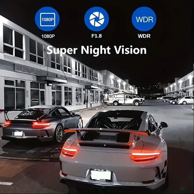 4-Channel Car DVR Dash Cam – 1080P Front, 720P Side & Rear, Night Vision