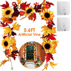 5.6ft Artificial Maple Leaf Garland Hanging Plant Vine
