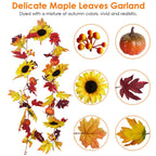 5.6ft Artificial Maple Leaf Garland Hanging Plant Vine