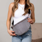 Layla Woven Checkered Crossbody Sling Bag