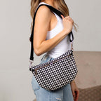 Layla Woven Checkered Crossbody Sling Bag