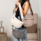 Layla Woven Checkered Crossbody Sling Bag