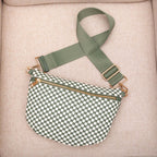 Layla Woven Checkered Crossbody Sling Bag