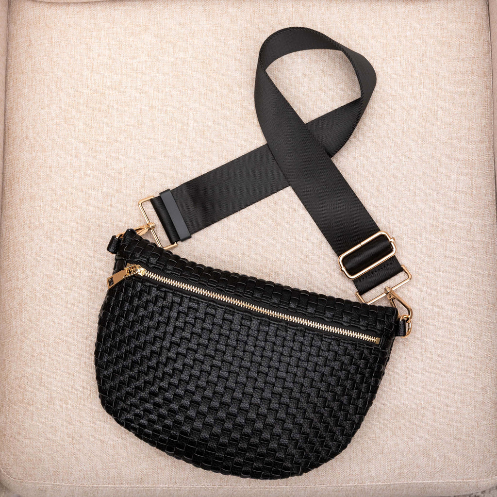 Vivienne Solid Woven Crossbody Sling Bag
