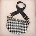 Layla Woven Checkered Crossbody Sling Bag
