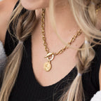 Coin Accent Chain Necklace