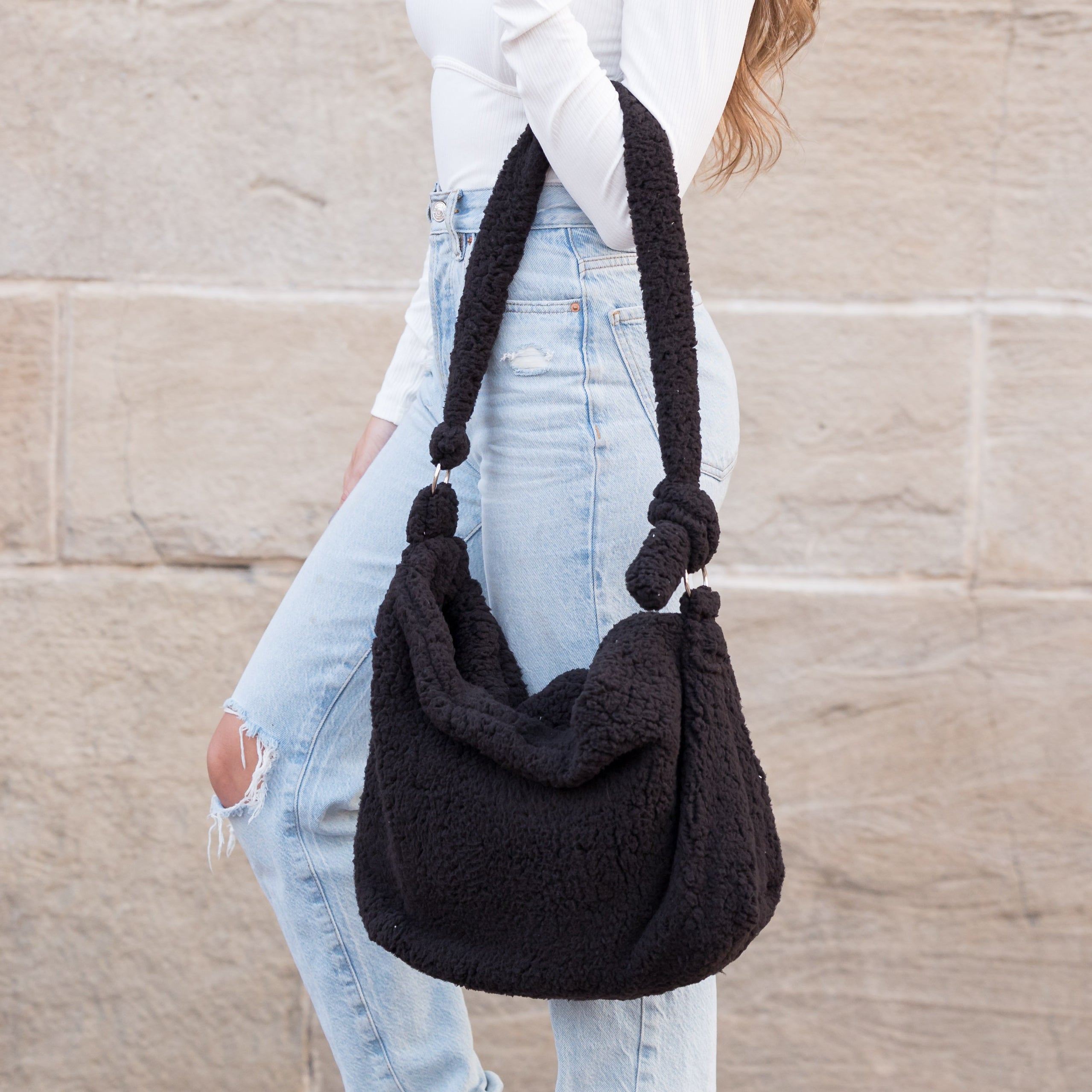 Boucle Sherpa Messenger Bag