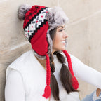 Fair Isle Pom Trapper Hat