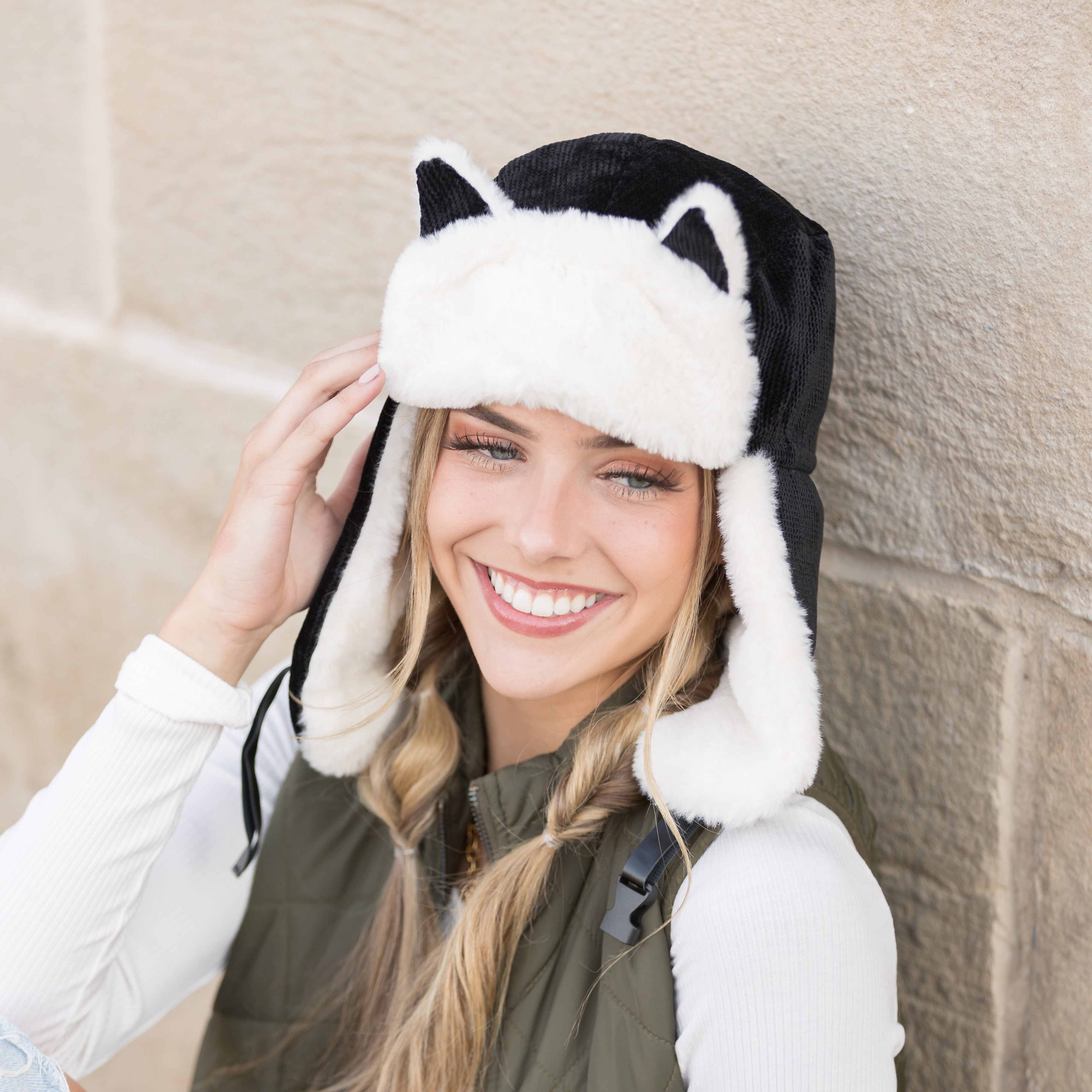 Kitten Ear Trapper Hat