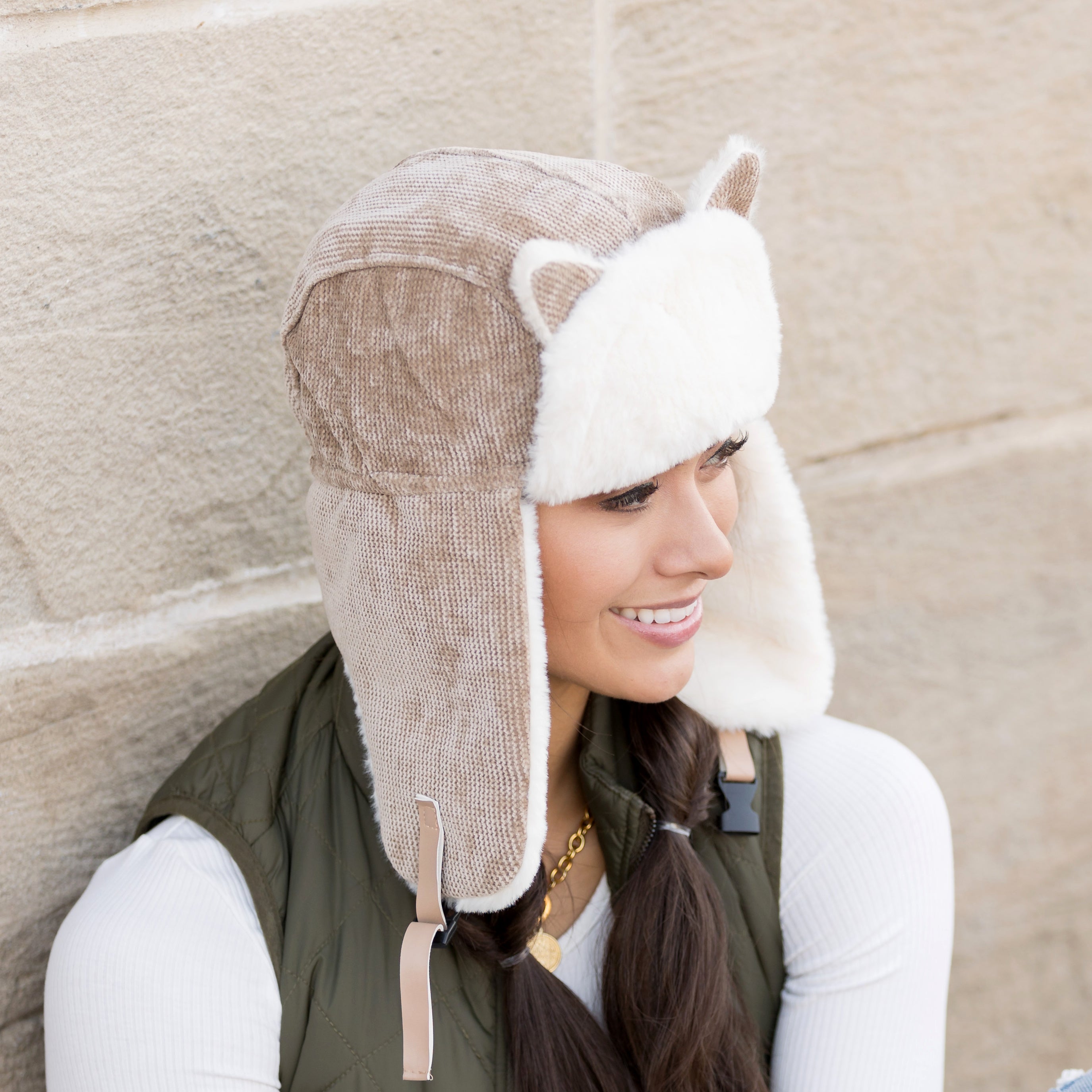 Kitten Ear Trapper Hat