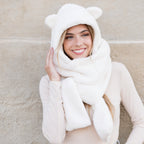 Teddy Bear Hooded Scarf
