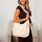 Raquel Crochet Hobo Shoulder Bag