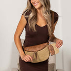 Valentina Mixed Media Straw Sling Crossbody Bag