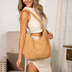 Raquel Crochet Hobo Shoulder Bag