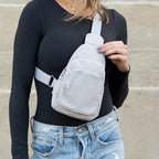 Ingrid Double Zip Corduroy Sling
