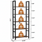 Industrial Metal Bookshelf