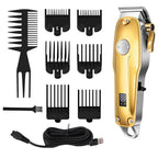 Professional Hair Clippers for men gold Set | Gold Hair Clippers Cordless