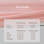 Kasentex Spring All Season Deep Pocket Fitted Sheet Set with Pillowcases, Room Decor, Graduation Gifts