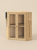 Bamboo Bread Box with Clear Doors – 2-Tier Kitchen Countertop Organizer