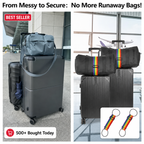 2-Pack Adjustable Luggage Connector Straps – Multi-Use Travel Bag Securing Belts
