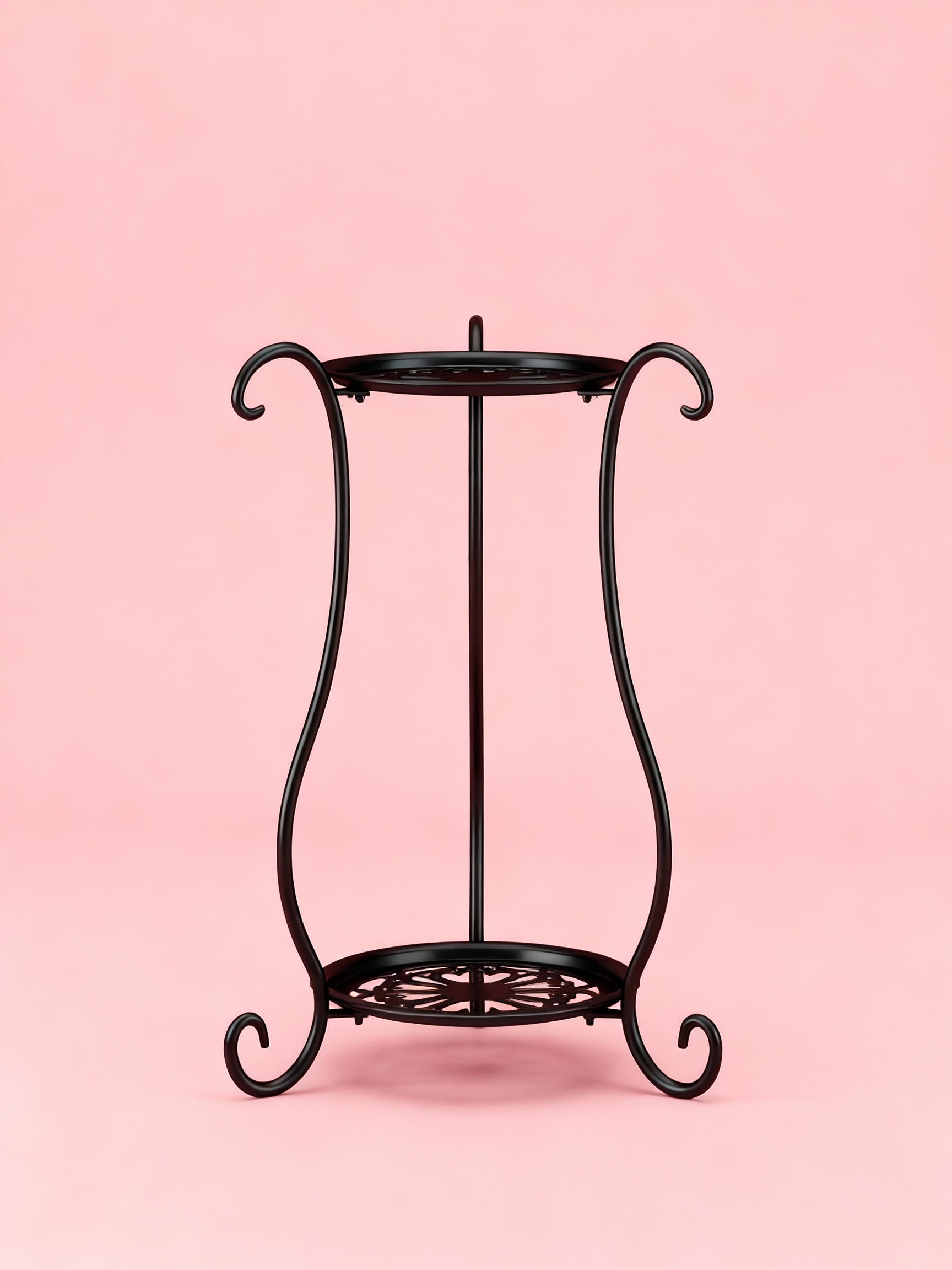 Two-Tier Metal Plant Stand – Double Layer Iron Flower Rack for Indoor & Outdoor Plants