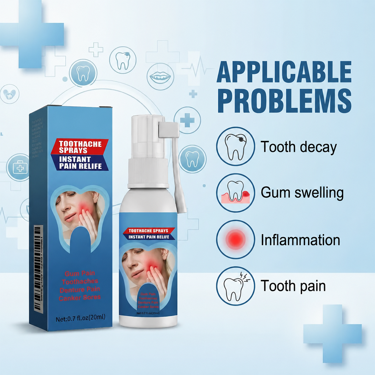 Fast-Acting Toothache Spray for Teeth & Gums | Fresh Breath & Daily Oral Comfort Support