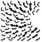 3D PVC Halloween Bats Wall Stickers