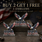 USA 250th Anniversary Metal Emblem – Faith, Family & Freedom Patriotic Decor