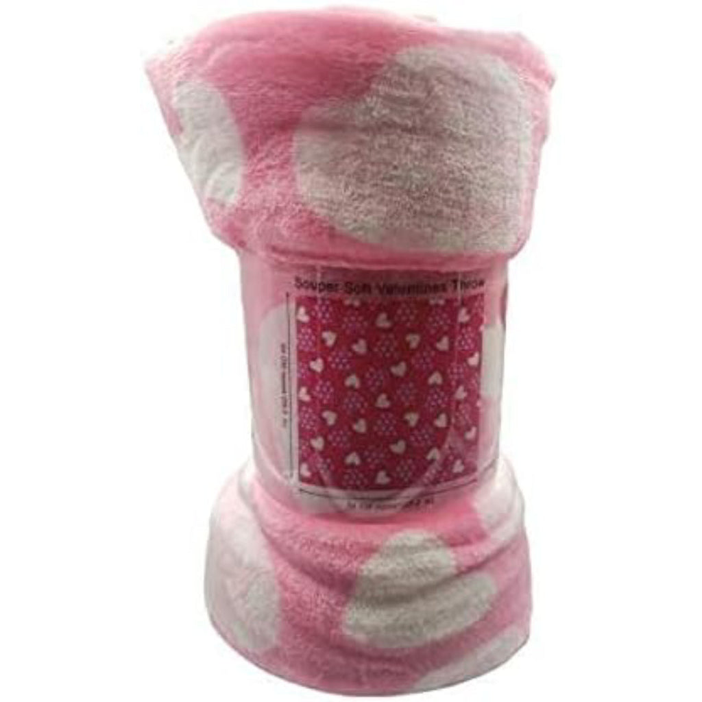 Valentine's Day Heart-Themed Throw Blanket – Ultra Plush, Soft, Cozy, and Luxurious Fleece, 50" x 60"