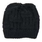 Women Winter Knit Beanie Ponytail Knit Hat