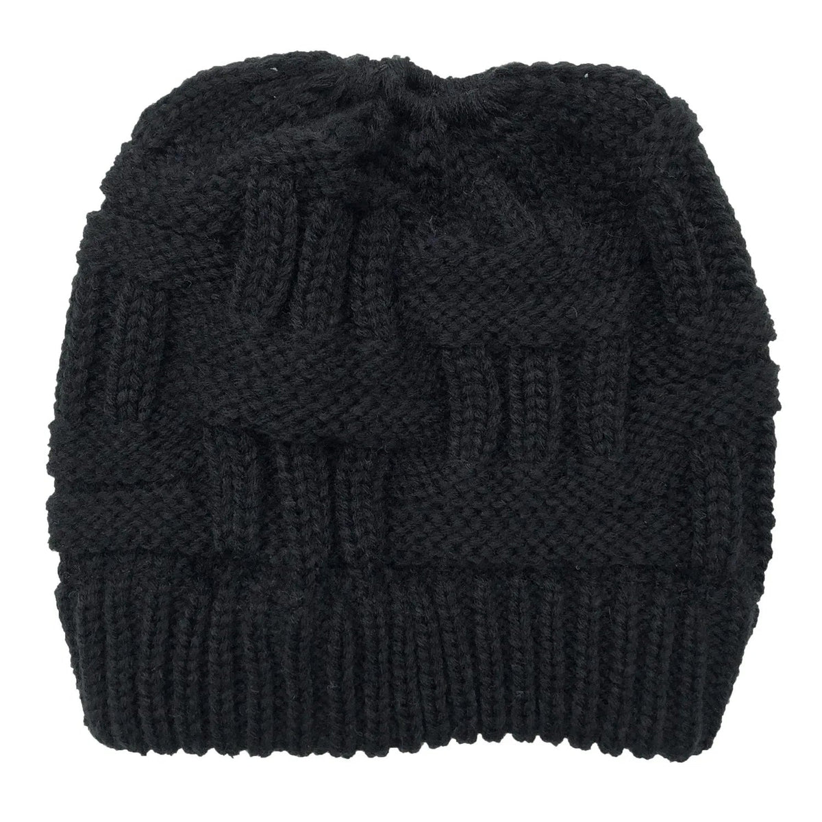 Women Winter Knit Beanie Ponytail Knit Hat