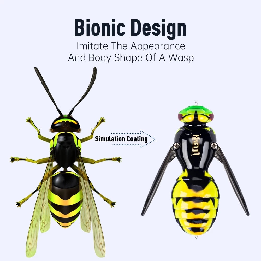 Bionic Wasp Topwater Lure That Triggers Explosive Strikes