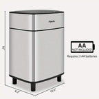 Automatic Stainless Steel Sensor Trash Can – Hands-free Quiet Close & Odor-Control System
