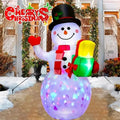 5FT Rotating Christmas Inflatable Snowman Decoration with 360° Colorful LED Lights