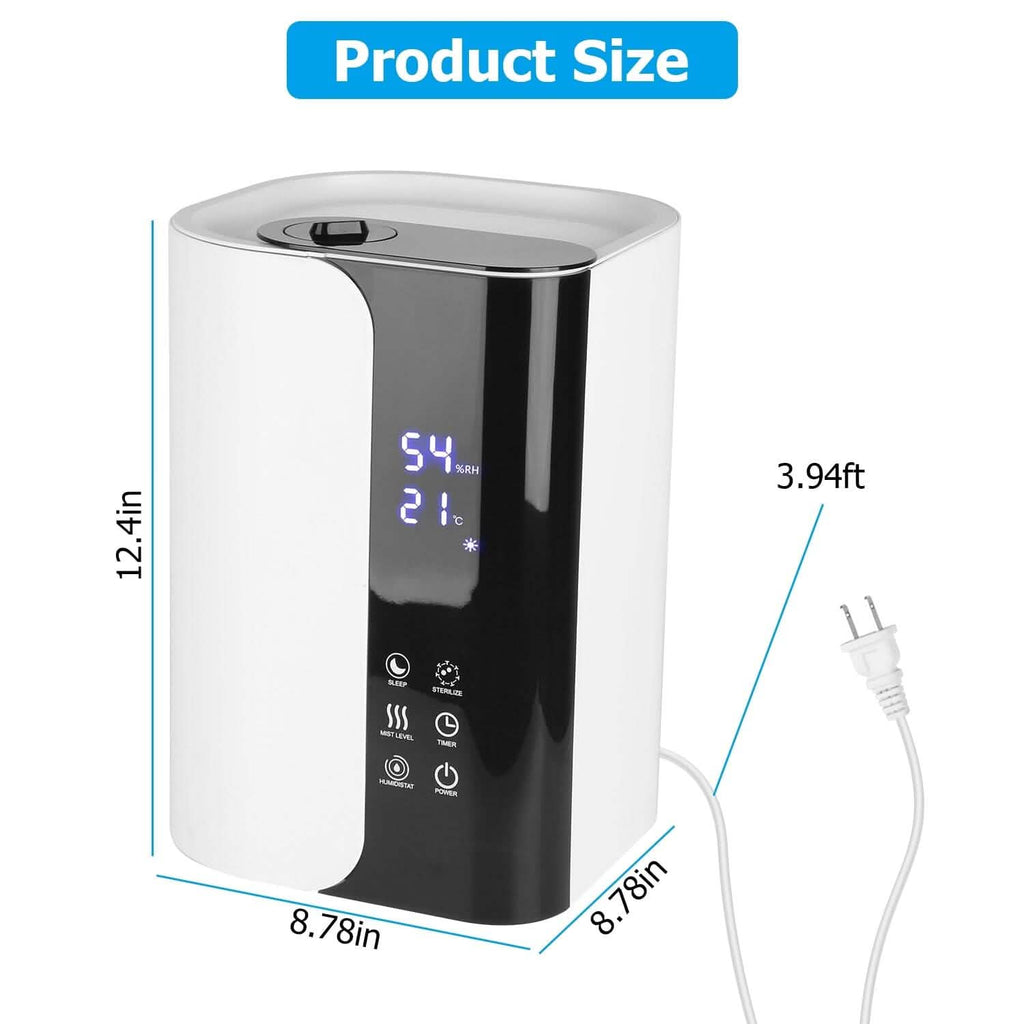 5L Gal Humidifier Top Fill Cool Mist with Essential Oils Diffuser Filter