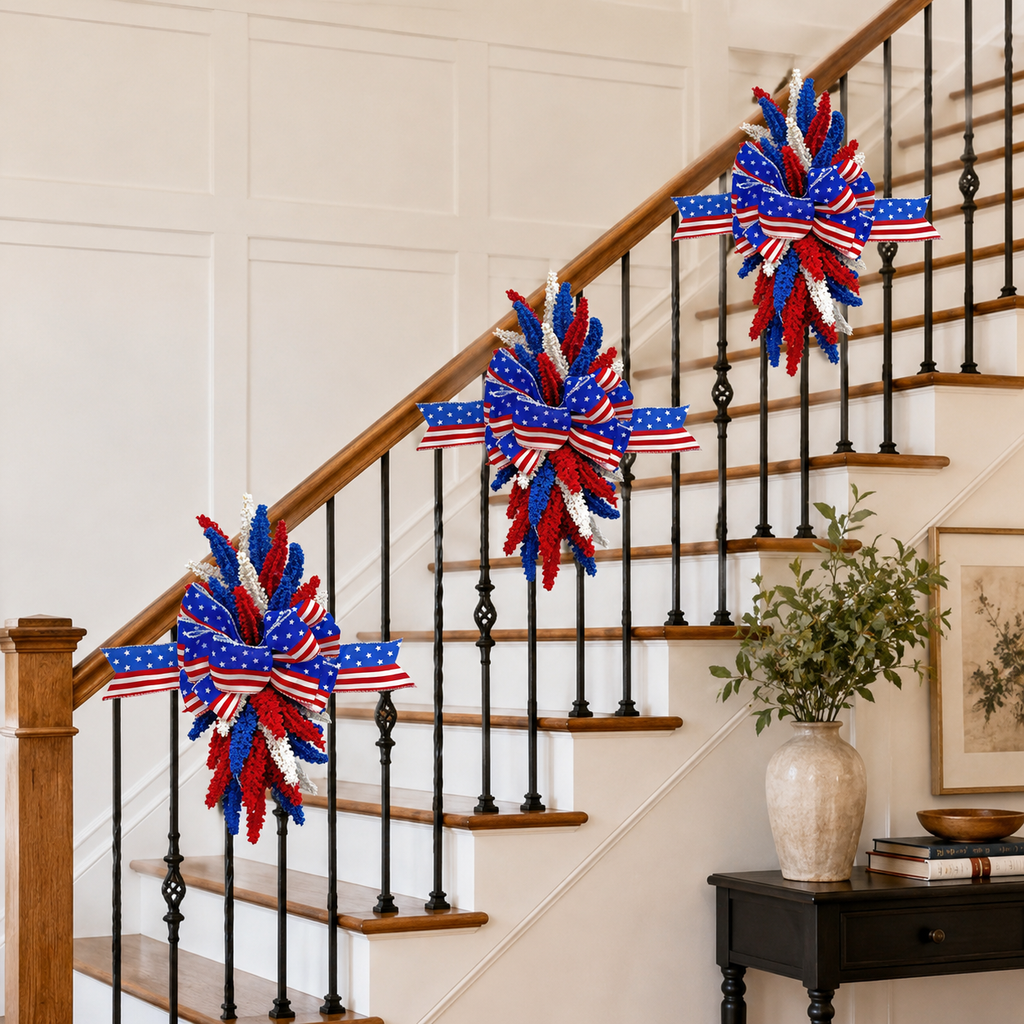 Patriotic Bow Hanging Ornament for Festival Decoration
