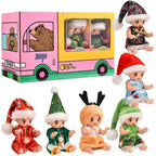 6-Pack: Christmas-Themed Mini Reborn Youngsters Dolls