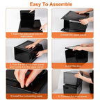 6-Pack: Collapsible Shoe Box Stackable Shoe Storage Bin with Magnetic Door