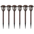 6-Pack: Solar Powered Pathway Lights - Touch-Controlled, Waterproof, Detachable, Energy Efficient, and Wireless Solar Garden Stake Lights