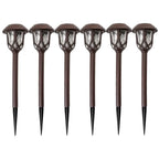 6-Pack: Solar Powered Pathway Lights - Touch-Controlled, Waterproof, Detachable, Energy Efficient, and Wireless Solar Garden Stake Lights