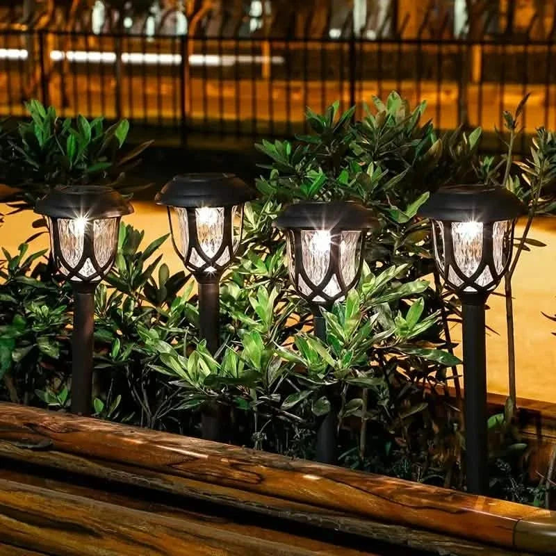 6-Pack: Solar Powered Pathway Lights - Touch-Controlled, Waterproof, Detachable, Energy Efficient, and Wireless Solar Garden Stake Lights