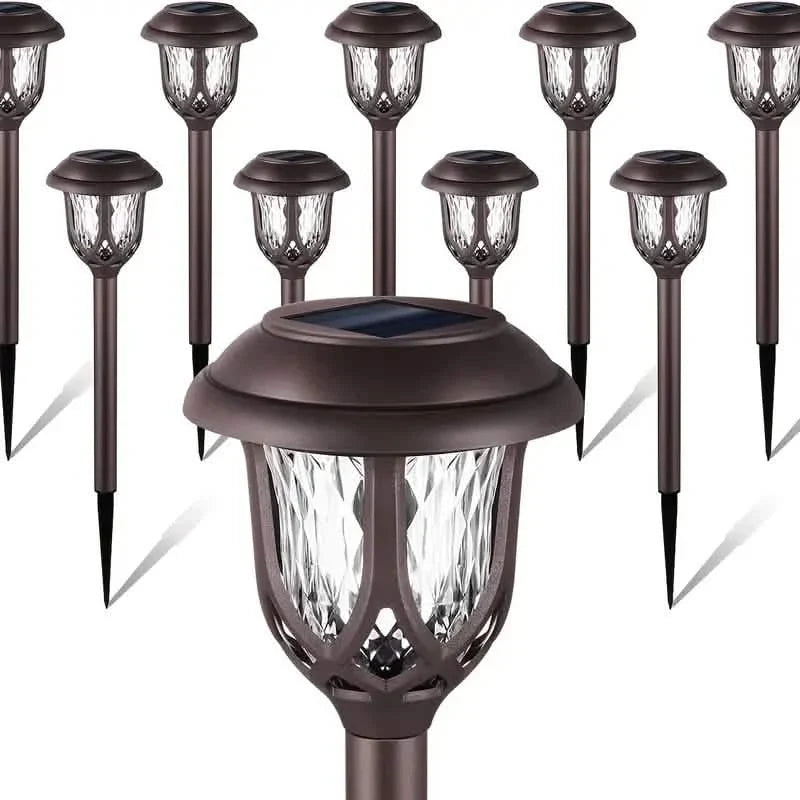 6-Pack: Solar Powered Pathway Lights - Touch-Controlled, Waterproof, Detachable, Energy Efficient, and Wireless Solar Garden Stake Lights