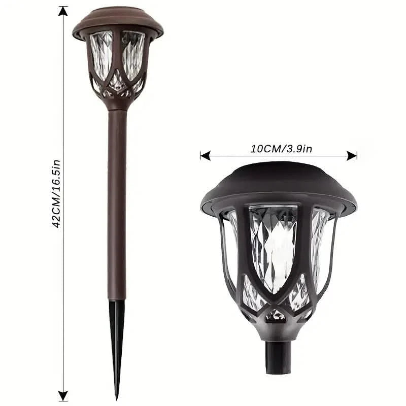 6-Pack: Solar Powered Pathway Lights - Touch-Controlled, Waterproof, Detachable, Energy Efficient, and Wireless Solar Garden Stake Lights