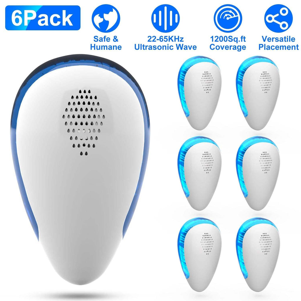 6-Pack: Ultrasonic Pest Repeller Indoor Plug in Bug Repellent