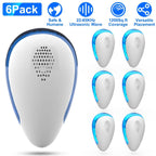 6-Pack: Ultrasonic Pest Repeller Indoor Plug in Bug Repellent