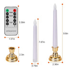 6-Packs: Flameless Taper Candles with 4 Light Modes and Remote Control