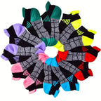 6-Pairs: Low Cut Cushioned Breathable Ankle Socks For Running Cycling Hiking